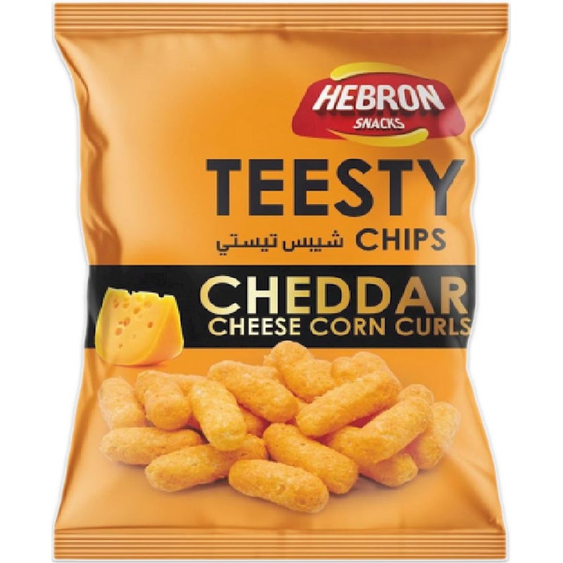 Hebron Corn Snacks Cheddar, 90 G